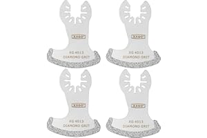 XXGO 4 Pcs Diamond Multi Tool Blades to Remove Grit Grout Plaster Mortar Cutting Grinding Shaping Compatible with Bosch Dremel Fein Makita, Milwaukee Ridgid Ryobi Rockwell XG4001SU