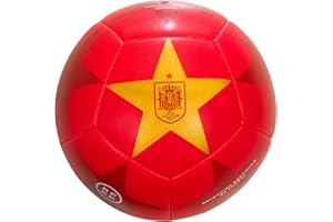 smartketing RFEF - Balón de Fútbol Oficial Mundial 2022 | Detallado con el Escudo de la Selección Española y la Estrella del Mundial - Color Rojo | Talla 5