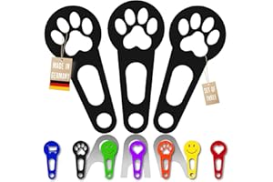 OnAir 3 x Einkaufswagenlöser zum abnehmen als Schlüsselanhänger; Einkaufswagenchip sofort abziehbar 3 Stück im Set; Handmade (Schwarz, Pfote)