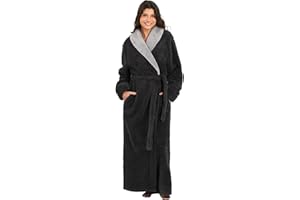 PUTUO Robe de Chambre Femme Polaire: Peignoir de Bain pour Femme Longue Hiver Chaud Peignoir