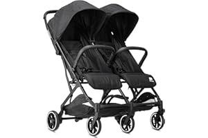 Deryan Rolo X2 Pushchair - 2 in 1 Pram & Buggy - Birth to 4 Years - Maximum Load 44 kg - Compact & Foldable - Black