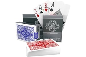 Bullets Playing Cards, 2X 54 Plastik Pokerkarten, Doppelpack, 2 Eckzeichen, Jumbo-Index, Wasserfest, Spielkarten