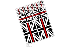 Biomar Labs® 10 x PVC Adesivi Set Stickers Bandiera Nazionale del Regno Unito UK Thin Red Line Per Auto Moto Finestrìno Porta Casco Scooter Skateboard Bici PC Laptop Tablet Tuning D 41