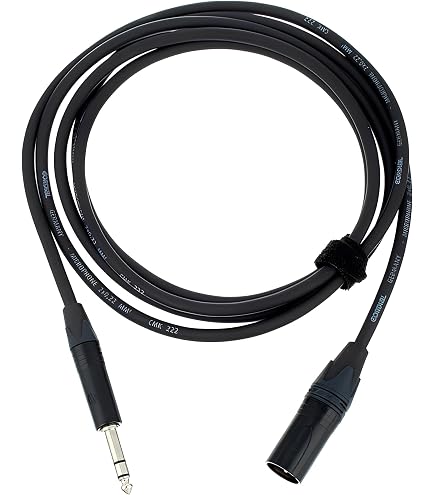 Câble Audio Cordial XLR Femelle Vers Jack 6.35mm Mâle - 1,5m - Qualité Studio, Connecteurs Dorés