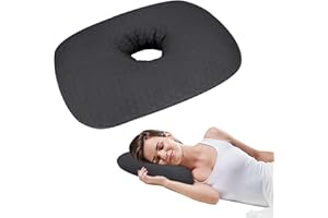 RoamReady Piercing Pillow, Perforated Ear Pillows with Ear Hole,Ear Piercing Pillow Ear Guard Inflammation Pressure Sores Pain Relief Sleeping Pillow for CNH Side Sleepers (Dark gray)