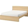 IKEA MALM Bed Frame, high, 160x200 cm, White Stained Oak Veneer/Luröy