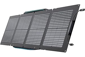EF ECOFLOW 110W Portable Solar Panel for Power Station, Foldable Solar Charger Chainable with Adjustable Kickstand, Waterproof IP68 for Outdoor Camping Indoor RV