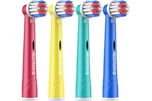 ‎REDTRON REDTRON opakowanie 4 szt Kids główki do szczoteczki do zębów Oral B, głęboko i precyzyjnie czyszczące główki do szczoteczki do zębów, szczoteczek elektrycznych dla dzieci