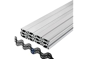 VEVOR Fil à ressort et canal de verrouillage, verrou à ressort de 2 m et canal en U pour serre, lot de 50 fils à ressort revêtus de polyéthylène et canal en alliage d'aluminium, film plastique ou