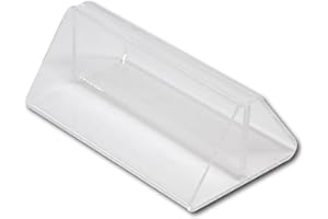 EPOSGEAR 100mm Menu Show Card Acrylic Name Place Table Sign Display Stand Holders - Perfect for Shops, Restaurants, Bars, Weddings, Parties etc (Clear, 25 Holders)