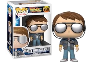 Funko Pop! Movie: Back to The Future-Marty McFly with Glasses - Retour vers Le Futur - Figurine en Vinyle à Collectionner - Idée de Cadeau - Produits Officiels - Jouets pour Les Enfants et Adultes
