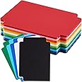 Suilung Trading Card Dividers Multicolor Card Page Dividers Frosted Card Separator with Tabs Plastic Divider Cards for Games Sports, 2.7 x 3.8 Inches (50)