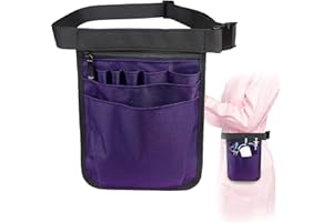 ZHYUAN Borsa da infermiera,25 x 18 cm Borsa da infermiera,Marsupio Infermiera,Marsupio da infermiera regolabile,Borsa multifunzionale per infermiere,per Forbici, Garza e Altre Forniture Mediche (viola)