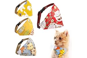 BSITSSS 4 Stück Katzenhalsband, Halsband Katze Katzen Halsbänder, Abnehmbare Kitten Halsbänder Einstellbares Katzen Schal Katzen Zubehör Cat Collar für Katzen Kitten, 18-33cm (Farbe zufällig)