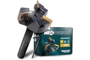 QUALITÄT AUS DEUTSCHLAND BAYERWALD WERKZEUGE Bayerwald NeoTwister - Fresa per fresatrice verticale per legno, diametro di taglio 35 mm, diametro gambo 8 mm, fresatura per pianificazione, fresatura per scanalature, fresatura per bordi, lama