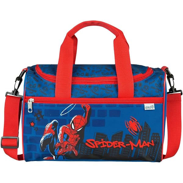Personalisierten Turnbeutel Mit Spider-Man Motiv & Namen – Schuhbeutel Für Kita, Schule, Sport – Grau