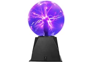 SENQIU Boule de Plasma Magique, Lumière de Boule de Plasma Électrostatique Sensible au Toucher 15CM 6 pouces, Lampe Plasma à Boule D'électricité pour Décorations Chambre, Cadeaux De Noël, Veilleuse Enfant