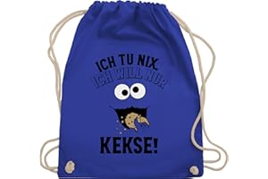 Shirtracer - Turnbeutel Rucksack - Karneval & Fasching Taschen - Ich tu nix Ich will nur Kekse - Keksmonster