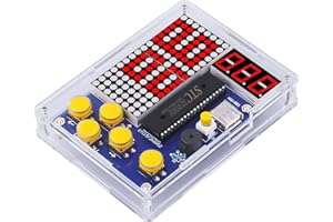 HENAKMSL DIY-Spielkonsolen-Handset mit Acrylgehäuse, Lötübungsset, DIY-Retro-Classic-Elektronik-Set für Mint-Schulbildung