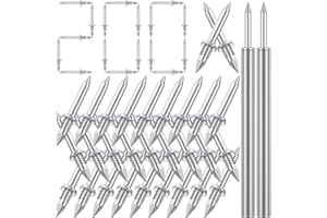 TOABOA Clavo sin costuras con doble cabeza 200 piezas de hilo de zócalo sin costuras, tornillos para rodapiés de doble cabeza, clavos sin costuras con 2 herramientas específicas para uñas