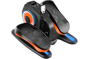 Rollingsurfer Macchina Ellittica Elettrica con Massaggio Fisso ai Piedi, Ellittica Sotto la Scrivania per Anziani, Trainer Ellittico Portatile per Adolescenti e Adulti