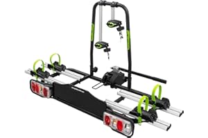 GO BIKER Porte-Vélo sur Attelage - Modèles 2 à 4 Vélos - Gamme Complète Boule de Remorque - Supporte 15 et 30 kg/Rail - Châssis Acier/Aluminium - Tous Types de Vélos - Antivol - E-Bike (E-Trek)