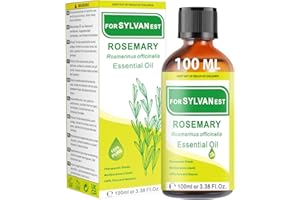 FORSYLVANEST Olejek Rozmarynowy 100ML 100% Czysty Naturalny Olejek Nierozcieńczony do Aromaterapii, Masażu, SPA, Pielęgnacji Skóry, Włosów i Paznokci, Kąpieli, DIY (Rosemary)
