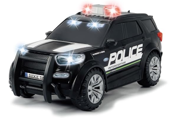Dickie - Voiture Ford Police Interceptor - Son et Lumière - 27,5cm - Piles Incluses - Dès 3 Ans - 203714018