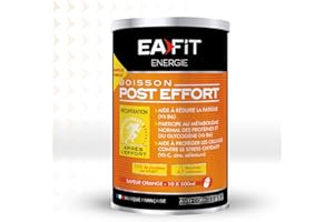 EAFIT| Boisson Post-Effort | Aide à réduire la fatigue et protège les cellules contre le stress oxydatif | 26g de glucides, 11g de protéines, 11 vitamines et 7 minéraux par shaker | Orange 457g