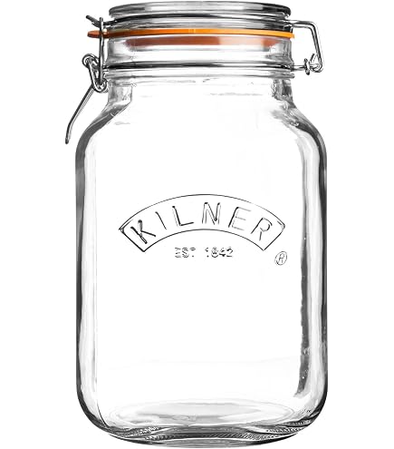 Borlioli Rocco 4X Clair 300ml Quattro Stagioni Glass de Conservation des Pots - Paies de vis ètanche è l'air de Stockage de Conserve de Conserve de Confiture de Confiture maèon