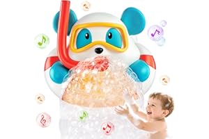 FENRAD Jouet Bain Enfant 2 Ans, Jouet de Bain à Bulles, Jouet Ours Machine à Bulles avec Musical, Jouets de Piscine de Douche de Baignoire, Jouet Eau Interactif pour 1 2 3 4 5 Ans Garcon Fille