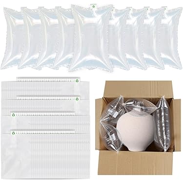 Toys4u 200 X Airplus Air Cushion Filling Material Air Cushions Air Bags (White, Film, Packaging Material, Packing Material, 18 X 10 X 4 Cm, Pack Of