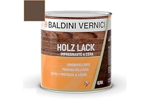 MASTERBRICO Impregnante per legno esterno interno a Cera Solvente Baldini Vernici 750 ml impregnante a cera per legno 9 colori impregnante baldini impregnante legno esterno interno (NOCE SCURO 706)