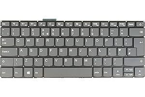 AZUBAYCOM UK GB Laptop Replacement Keyboard for Lenovo V14-are V14-igl V14-iil V14-ikb V14-iwl, Slim 1-14ast-05, PC4CP-UK Gray, No Frame