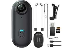 MEOILKOLNM 128GB FHD 1080P Mini Body Camera, Wearable Action Body Cam, Thumb Size Hands Free Recording Body Worn Camera, Premium Portable Camcorder Mount Anywhere for Security, Work, Guard, Travel (Black)