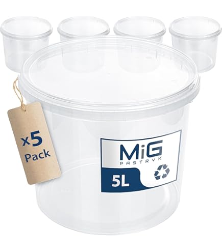 3 Eimer Mit Deckel 10 Liter - Lebensmittelecht PP Kunststoff 3-farbig