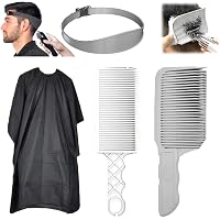 4-teiliges Haarschneide-Set Für Zu Hause – Inkl. Kamm, Schablone & Band Für Perfekte Übergänge.