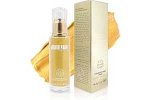 VIOLA HOUSE Pintura Corporal para Cara, Pintura Corporal Dorada Plateada, Pintura Corporal Lavable para Adultos y Niños, Maquillaje de Efectos Especiales para Halloween y Navidad. 60g/2.11oz (Gold)