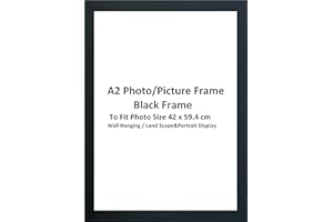 DECORO A2 Black Photo Frames,Picture Frame, (420 x 594) mm Poster Frames, Black Photo Frame, A2(42x59.4) cm Photo Frames, Picture Frame
