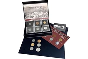 IMPACTO COLECCIONABLES | 6 Pièces Authentiques de la Seconde Guerre Mondiale - Collection du Troisième Reich en Coffret de Luxe, Inspectées par des Experts | Certificat d'Authenticité Inclus