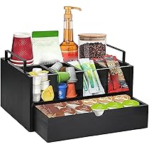 2-Stufen Teebeutel Organizer - Holz & Metall Kaffeestation