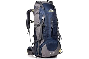 MYMM 50L Sacs à dos de randonnée,Travel Sac à Dos,idéal pour École, Trekking, Randonnée, Camping, Voyage, Pêche, Escalade, Alpinisme ou Utilisation Quotidienne. Respirant Ultraléger Imperméable