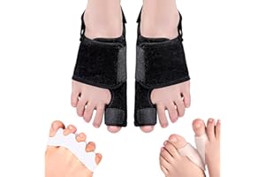 ZOCONE Set Corrector de Juanetes Nocturno y Dia Juanetes Corrector Alivio Dolor y Protege Mujer y Hombre - 2 Férulas para Juanetes 2 Separadores Dedos Pies 2 Separador de Juanetes