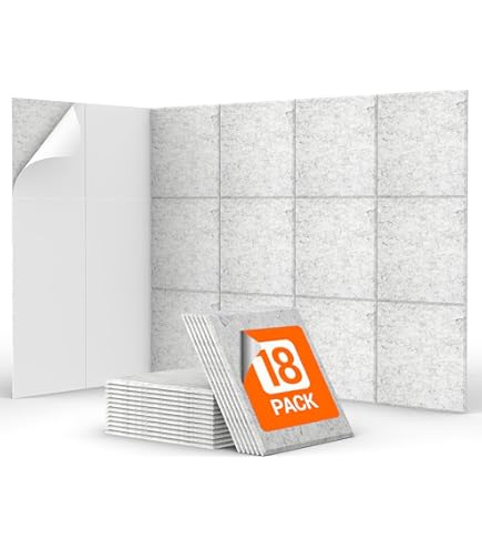 Pannelli Fonoassorbenti Adesivi - 12 Pezzi 30x30cm Per Studio, Ufficio E Casa - Foto 5