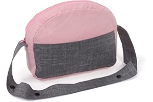 Bayer Chic 2000 853-15 Torba do przewijania lalek, torba do przewijania lalek, akcesoria dla lalek, torba dla lalek, melanż szary/różowy