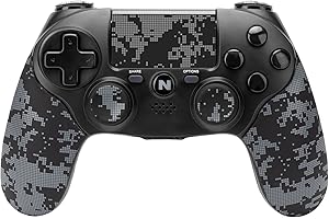 NITHO Wireless Controller für PS4, Game Controller Kompatibel mit PS4/PC/Android/iOS, PS5 (nur mit PS4-Spielen), Gamepad Joystick mit Dual-Vibration/6-Achsen Gyro Sensoren - Camouflage