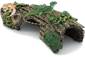 JOZMMZEOOA Troncos para Acuarios 14 x 6 x 5,5 cm Resina Tronco Madera Decoracion Acuario Cueva Decoración Hogar Tronco Árbol Hueco Simular Arbol Plantas Acuario Naturales,para Acuarios Pequeños y Medianos