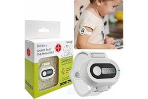 DAHEMA Termometro Febbre Neonato Indossabile, Digitale, Bluetooth e con App per Monitoraggio e Allarme Alta Temperatura per Adulto e Bambino. Preciso Quanto un Termometro al Mercurio