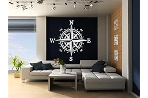 ARTISTIC SPONGE Wind Rose Navigation Kompass Wiederverwendbare Schablone A3 A4 A5 & größere Größen Reise Mandala / Kompass 2 (Wiederverwendbares Mylar, A1 Größe - 59 cm x 84 cm, 84,1 x 59,4 cm)