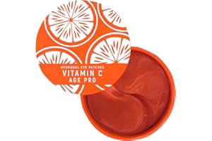 Victoria Beauty Płatki pod oczy na cienie, opuchnięte oczy i worki na oczy, z witaminą C, retinolem, kwasem hialuronowym i kofeiną, żelowe płatki na oczy - wegańskie i w 98% naturalne, 60 szt